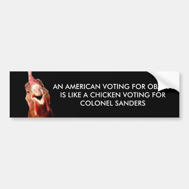 Obama Colonel Sanders Chicken Bumper Sticker (Front)