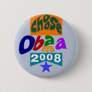 Obama Colourful Ribbon Button