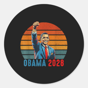 Obama Comeback 2028 Statement 4 Classic Round Sticker