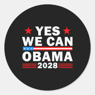 Obama Comeback 2028 Statement  Classic Round Sticker