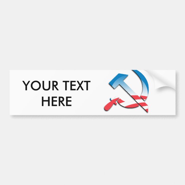 Obama Communist Symbol Bumper Sticker (Front)