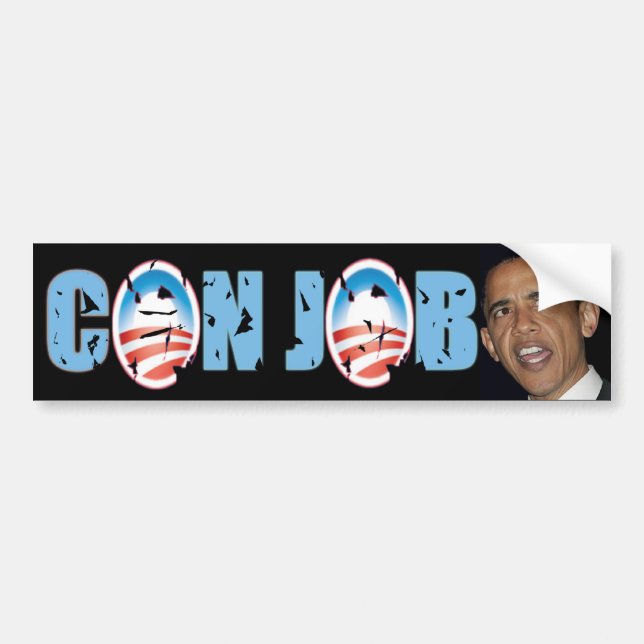 Obama Con Job Bumper Sticker (Front)