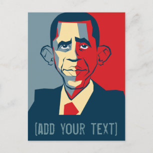 Obama custom text design postcard