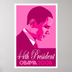 Obama Dark Pink 44th President Poster