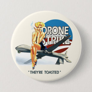 Obama Drone Strike 7.5 Cm Round Badge