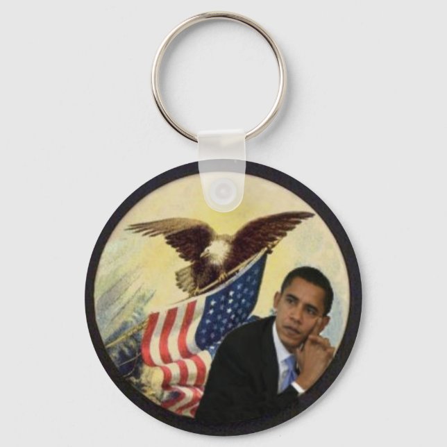 Obama Eagle Flag Keychain (Front)