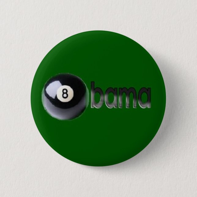 Obama Eight Ball Button (Front)