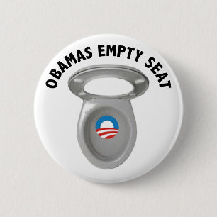 Obama Empty Chair - Toilet Seat 6 Cm Round Badge