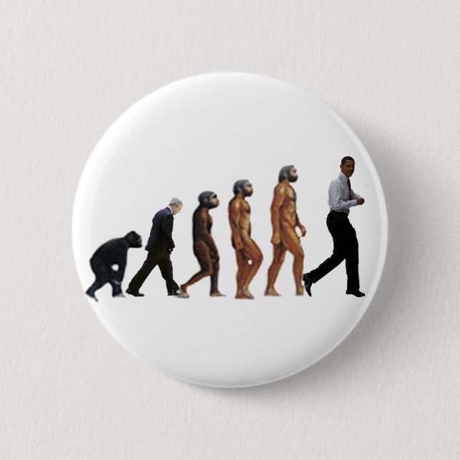 Obama Evolution 6 Cm Round Badge (Front)