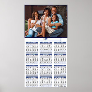 OBAMA FAMILY CALENDAR POSTER - Customised