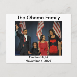 Obama Family Election Night Postcard