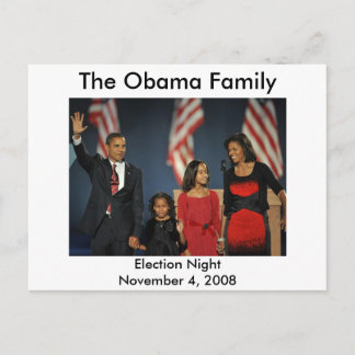 Obama Family Election Night Postcard