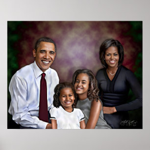 Obama Family Portrait Poster