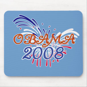 Obama Fire WorksMousepad Mouse Mat