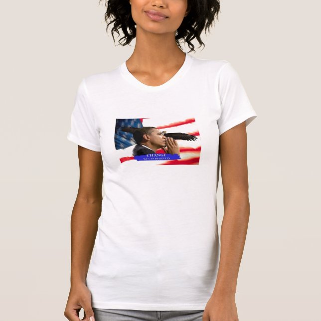 Obama Flag and Eagle T-Shirt (Front)