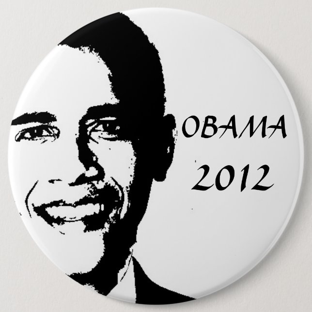 Obama for 2012 6 cm round badge (Front)