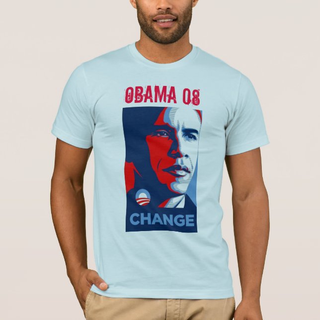 OBAMA FOR CHANGE 08 T-Shirt (Front)