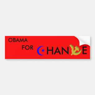 OBAMA FOR CHANGE BUMPER STICKER
