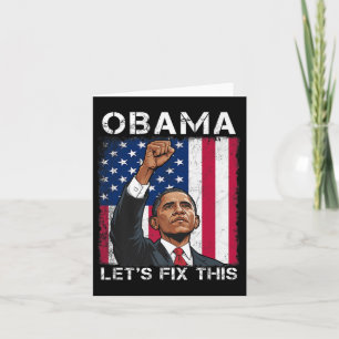 Obama For President 2028 American Flag Obama 2028 Card