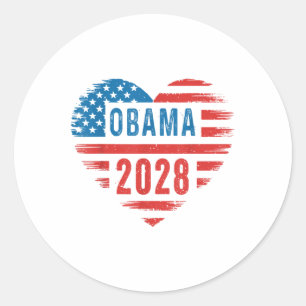 Obama For President 2028 Classic Round Sticker