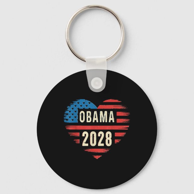 Obama For President 2028  Key Ring (Front)