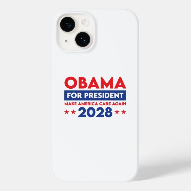 Obama For President 2028 Make America Care Again Case-Mate iPhone Case (Back)