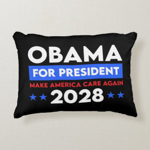 Obama For President 2028 Make America Care Again Decorative Cushion