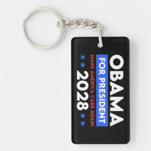 Obama For President 2028 Make America Care Again Key Ring