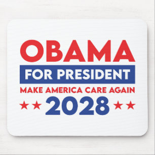 Obama For President 2028 Make America Care Again Mouse Mat