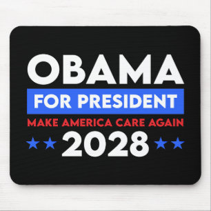 Obama For President 2028 Make America Care Again Mouse Mat