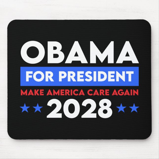 Obama For President 2028 Make America Care Again Mouse Mat (Front)