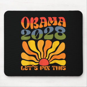 Obama For President 2028 Obama 2028 Flower Boho Ra Mouse Mat