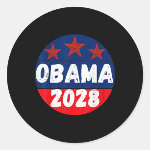 Obama For President 2028 Obama 2028 For Men  Classic Round Sticker