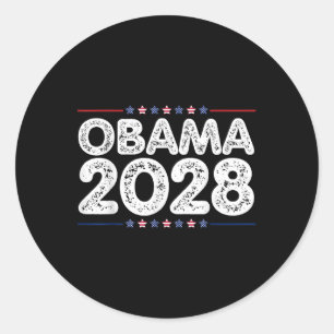 Obama For President 2028 Obama 2028 For Women Men  Classic Round Sticker