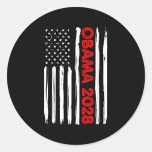 Obama For President 2028 Obama 48th President _1  Classic Round Sticker