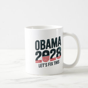 Obama For President 2028 Political Rally Election, Coffee Mug