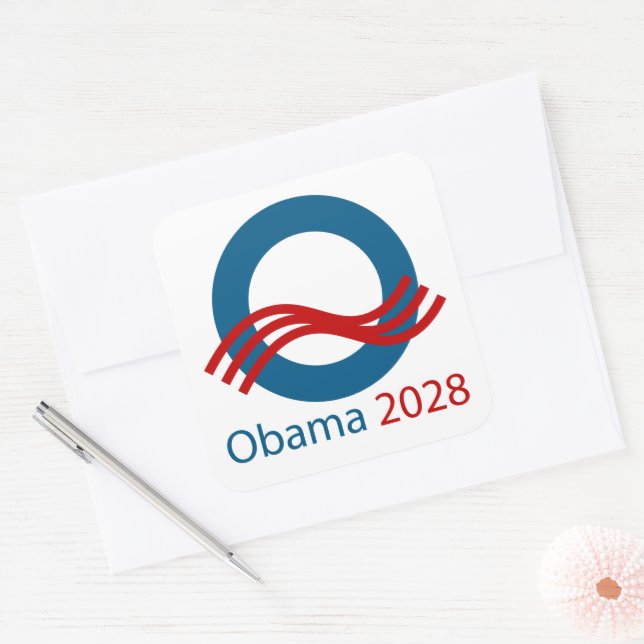 Obama for President 2028 Square Sticker (Envelope)