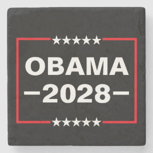 Obama for President 2028 Stone Coaster