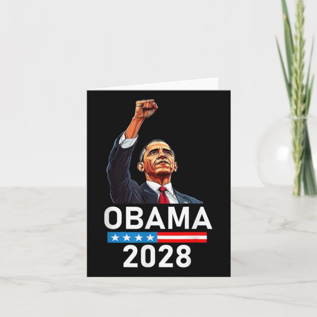 Obama For President Obama 2028  Card (Front)