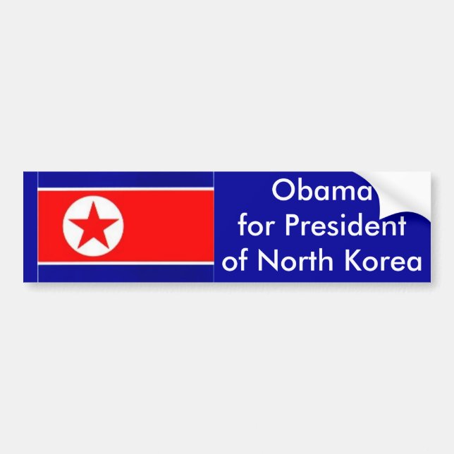 Obama for President of  North Korea Bumper Sticker (Front)