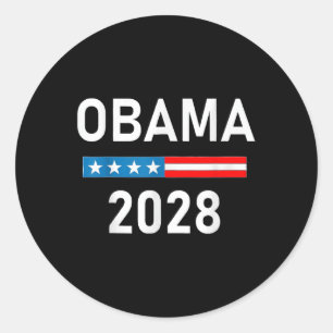 Obama For President Patriotic 2028 Political Prote Classic Round Sticker