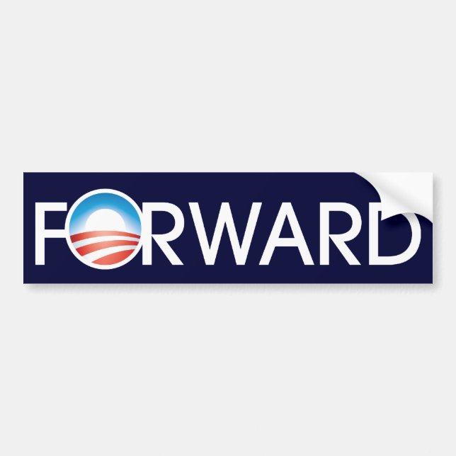 Obama Forward Logo Bumper Sticker (Front)