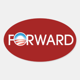 Obama Forward Logo Oval Sticker