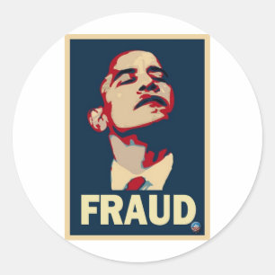 Obama Fraud Classic Round Sticker