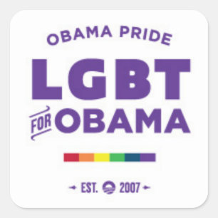 Obama Gay Pride Square Sticker