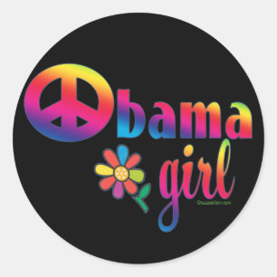 Obama Girl Classic Round Sticker
