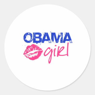 Obama Girl Classic Round Sticker