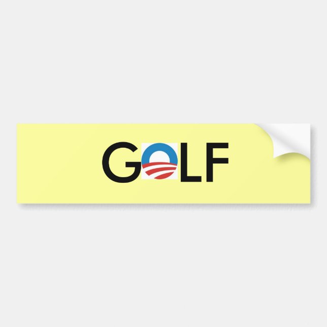 obama golf bumper sticker (Front)