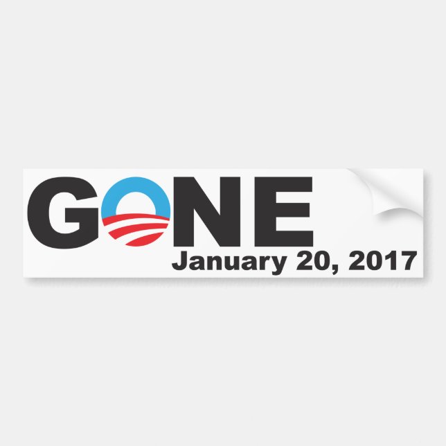 Obama Gone, 2017 Bumper Sticker (Front)