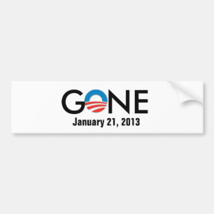 obama, GONE, January 21, 2013 Bumper Sticker